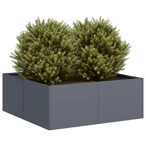 vidaXL antracitszürke acél növénytartó 80x80x30 cm