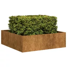   vidaXL ültető rozsdás 100x100x30 cm időjárásálló acélból