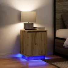  vidaXL 2 db éjjeliszekrények LED világítással 38x34x50 cm