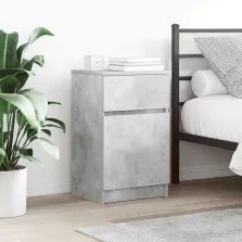   vidaXL 2 db betonszürke szerelt fa éjjeliszekrény 39x35x65 cm