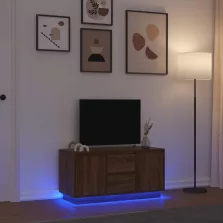   vidaXL barna tölgyszínű TV-szekrény LED-lámpákkal 100x41x50 cm