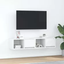 vidaXL 2 db fehér szerelt fa TV-szekrény 60x31x25,5 cm