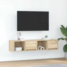   vidaXL 2 db sonoma tölgy színű szerelt fa TV-szekrény 60x31x25,5 cm