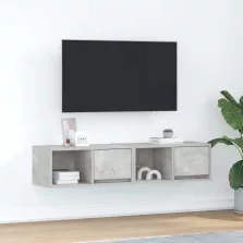   vidaXL 2 db betonszürke szerelt fa TV-szekrény 60x31x25,5 cm