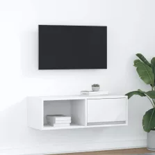 vidaXL fehér szerelt fa TV-szekrény 80x31x25,5 cm