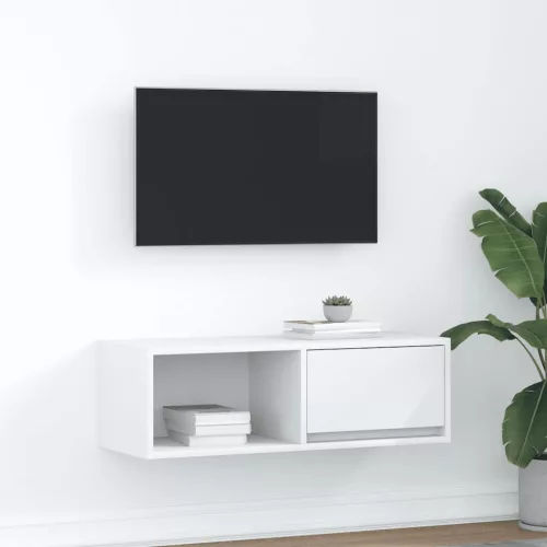 vidaXL fehér szerelt fa TV-szekrény 80x31x25,5 cm