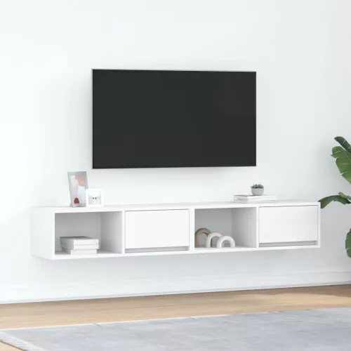 vidaXL 2 db fehér szerelt fa TV-szekrény 80x31x25,5 cm