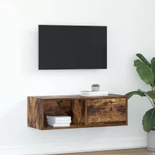   vidaXL füstös tölgy színű szerelt fa TV-szekrény 80x31x25,5 cm