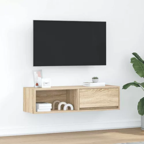 vidaXL sonoma tölgy színű szerelt fa TV-szekrény 100x31x25,5cm