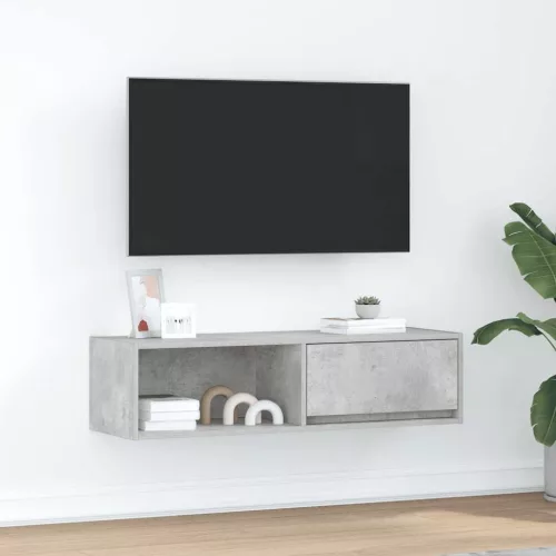 vidaXL betonszürke szerelt fa TV-szekrény 100x31x25,5cm