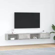   vidaXL 2 db betonszürke szerelt fa TV-szekrény 100x31x25,5cm