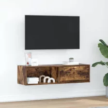  vidaXL füstös tölgy színű szerelt fa TV-szekrény 100x31x25,5cm