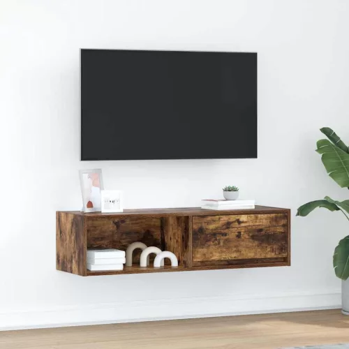vidaXL füstös tölgy színű szerelt fa TV-szekrény 100x31x25,5cm