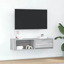   vidaXL szürke sonoma színű szerelt fa TV-szekrény 100x31x25,5cm