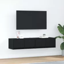   vidaXL 2 db fekete tölgy színű szerelt fa TV-szekrény 60x31x25,5 cm