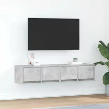   vidaXL 2 db betonszürke szerelt fa TV-szekrény 60x31x25,5 cm