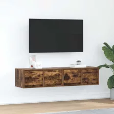   vidaXL 2 db füstös tölgy színű szerelt fa TV-szekrény 60x31x25,5 cm
