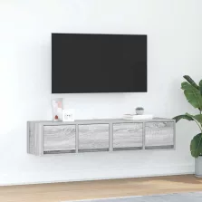   vidaXL 2 db szürke sonoma szerelt fa fali TV-szekrény 60x31x25,5 cm