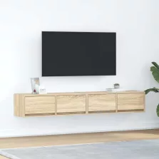   vidaXL 2 db sonoma tölgy színű szerelt fa TV-szekrény 80x31x25,5 cm