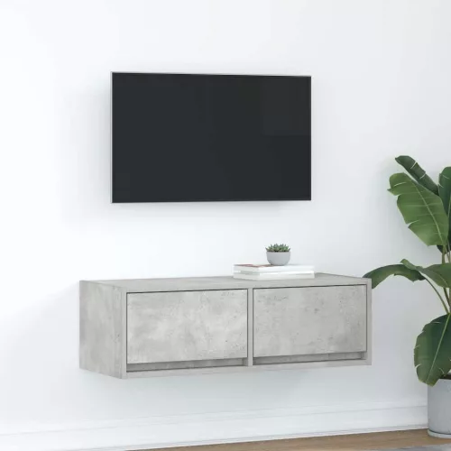 vidaXL betonszürke szerelt fa TV-szekrény 80x31x25,5 cm