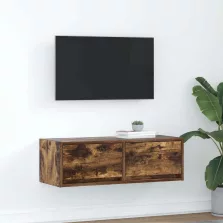   vidaXL füstös tölgy színű szerelt fa TV-szekrény 80x31x25,5 cm