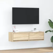   vidaXL TV szekrény fiókkal sonoma tölgy 100 x 31 x 25,5 cm Faanyag