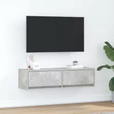   vidaXL TV szekrény fiókkal Beton szürke 100 x 31 x 25,5 cm Faanyag