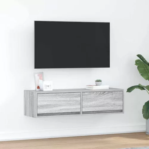 vidaXL TV szekrény fiókkal Szürke sonoma 100 x 31 x 25,5 cm Faanyag