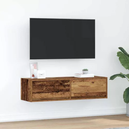 vidaXL TV szekrény fiókkal Régi fa 100 x 31 x 25,5 cm Faanyag