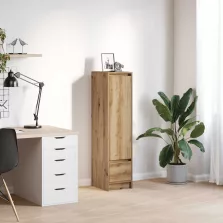   vidaXL kézműves tölgy szerelt fa magasszekrény 29,5x34x119,5 cm