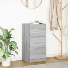   vidaXL szürke sonoma színű szerelt fa tálalószekrény 37,5x35x76 cm