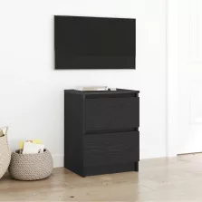 vidaXL fekete szerelt fa TV-szekrény 40x35x54 cm