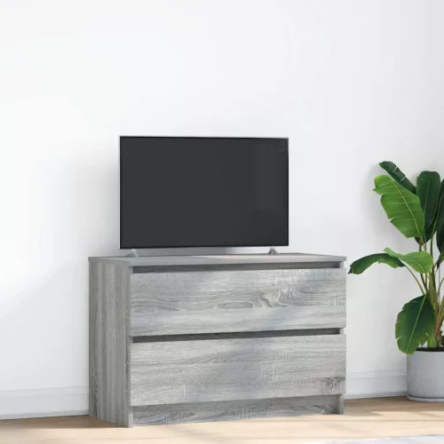 vidaXL szürke sonoma színű szerelt fa TV-szekrény 80x35x54 cm
