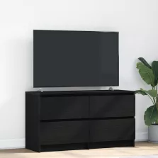 vidaXL fekete szerelt fa TV-szekrény 100x35x54 cm