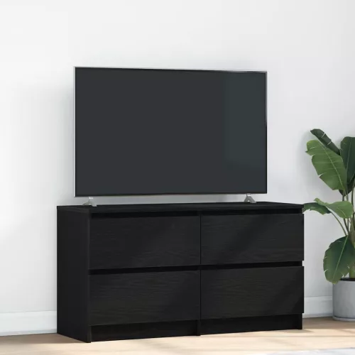 vidaXL fekete szerelt fa TV-szekrény 100x35x54 cm