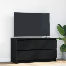 vidaXL fekete szerelt fa TV-szekrény 100x35x54 cm
