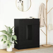   vidaXL fekete tölgy komód fiókokkal és ajtókkal 73x31x90 cm