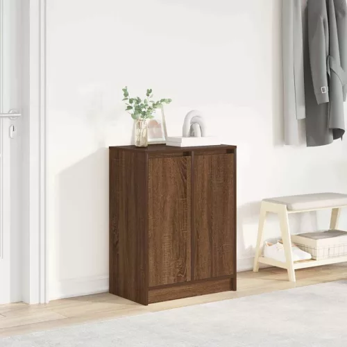 vidaXL barna tölgyszínű szerelt fa cipősszekrény 57x34x76 cm