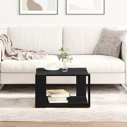 vidaXL Dohányzóasztal Fekete tölgy 85 x 55 x 31 cm