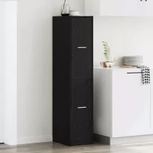   vidaXL fekete tölgy színű szerelt fa patikaszekrény 30 x 41 x 144,5 cm