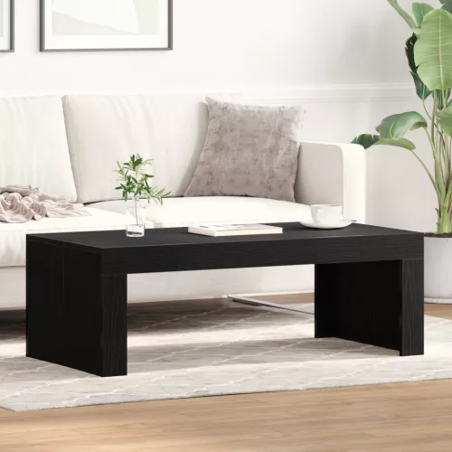 vidaXL Fekete Tölgy Kávézóasztal 102x50x35 cm Műanyag Fa