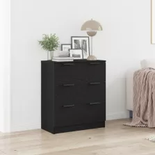   vidaXL Fekete Tölgy Konyhai Szekrény 60x30x70 cm Műanyag Fa