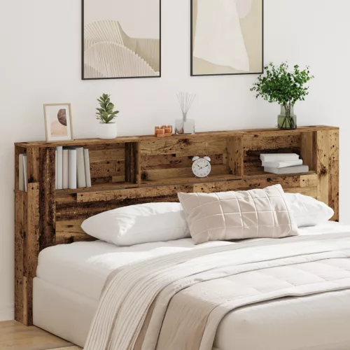 vidaXL Fejtámla Szekrény Régi Fa 220x18,5x104,5 cm