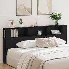 vidaXL Fejtámla Szekrény Fekete Tölgy 220x18,5x104,5 cm
