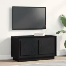 vidaXL TV szekrény Musta tammi 80 x 35 x 45 cm Faanyag