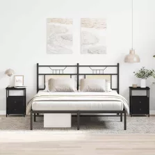   vidaXL 2 db fekete tölgyfa éjjeliszekrény 34 x 35,5 x 50 cm