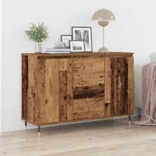 vidaXL Széf fiókkal Öreg fa 101,5 x 35 x 70 cm Faanyag