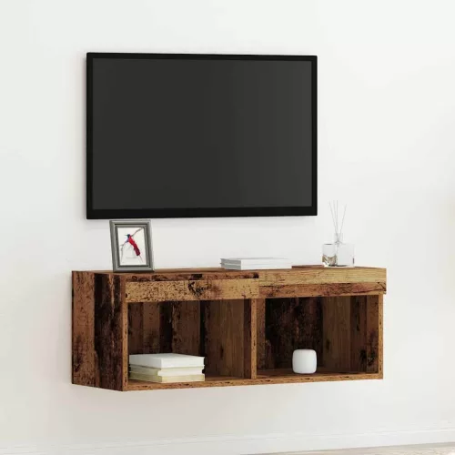 vidaXL TV szekrény garnitúra Régi fa 80 x 30 x 30 cm Faanyag