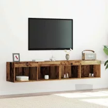   vidaXL TV szekrény garnitúra 2 pcs Régi fa 80 x 30 x 30 cm Faanyag