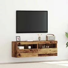   vidaXL TV Fali Szekrény 2 pcs Régi fa 60 x 30 x 40 cm Faanyag